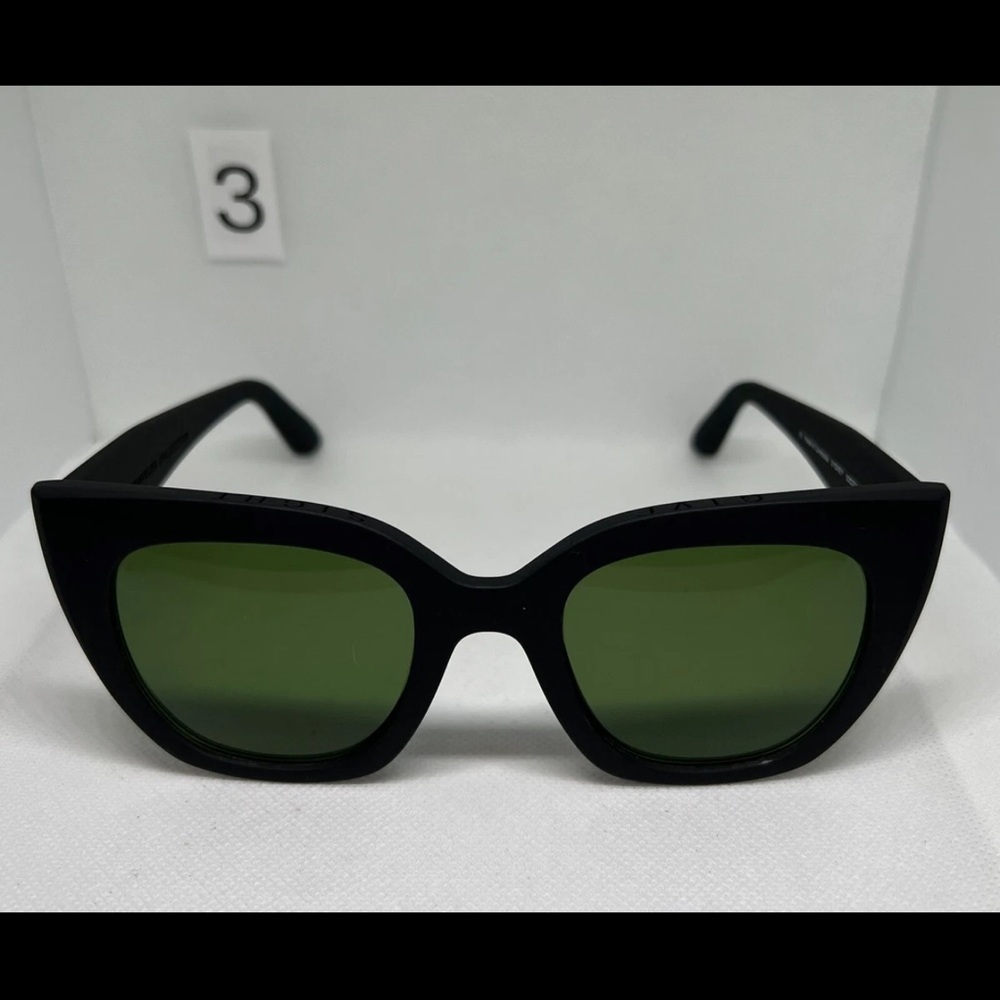 Toms Black Sunglasses with Green Lenses
